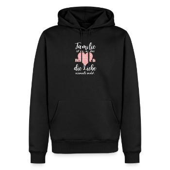 Familie Spruch Liebe Zitat Family - Männer Premium Bio Hoodie - Schwarz - Vorne - Nico (187cm)