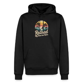 Retired Rente Rentner Lustiger Spruch - Männer Premium Bio Hoodie - Schwarz - Vorne - Nico (187cm)