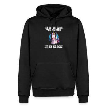 Mignon look câlin licorne - Sweat à capuche Premium bio Homme - noir - Devant - Nico (187cm)