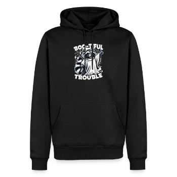 Ghost Raccoon : Boo-tiful Halloween Trouble - Sweat à capuche Premium bio Homme - noir - Devant - Nico (187cm)