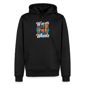 Skateboard Skater Skateboarder Dachshund - Männer Premium Bio Hoodie - Schwarz - Vorne - Nico (187cm)