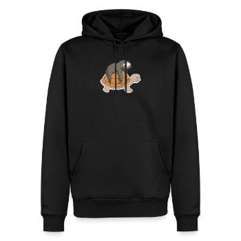 Entzückende Schildkröte und Faultier - Männer Premium Bio Hoodie - Schwarz - Vorne - Nico (187cm)