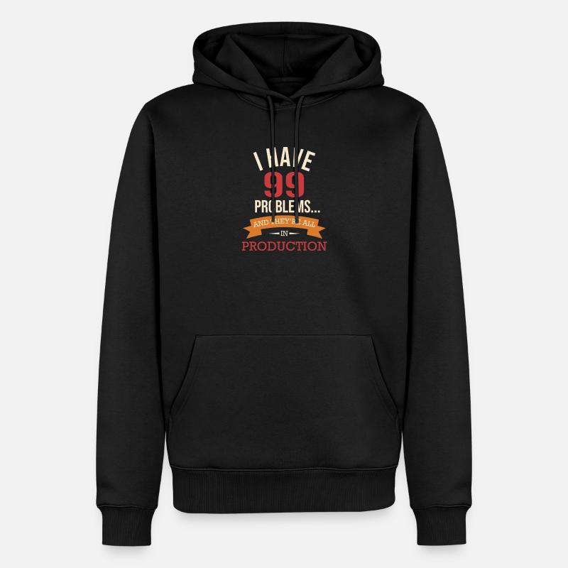 Devops-Ingenieure moto - Männer Premium Bio Hoodie - Schwarz