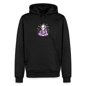 Halloween Gamer Cartoon Scary Gaming - Men’s Premium Organic Hoodie - black - Front - Nico (187cm)