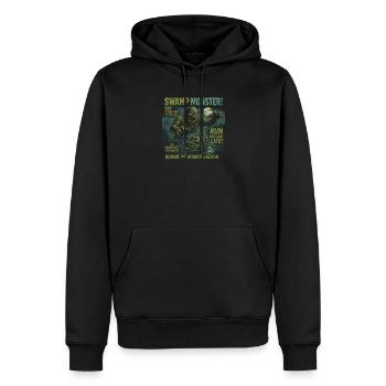 Sumpfmonster Filmplakat Vintage Halloween - Männer Premium Bio Hoodie - Schwarz - Vorne - Nico (187cm)