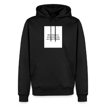 Mon père peut être tout sauf silencieux - Sweat à capuche Premium bio Homme - noir - Devant - Nico (187cm)