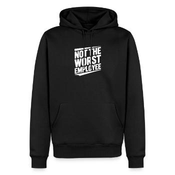 Nicht der schlechteste Mitarbeiter - Männer Premium Bio Hoodie - Schwarz - Vorne - Nico (187cm)