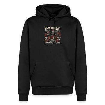Dämonen der Grube Filmplakat Vintage Halloween - Männer Premium Bio Hoodie - Schwarz - Vorne - Nico (187cm)