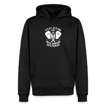 Équipement de pickleball Raquette de padel drôle - Sweat à capuche Premium bio Homme - noir - Devant - Nico (187cm)