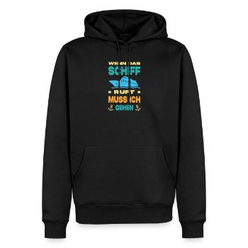 Lustige Kreuzfahrt Sprüche Outfits Urlaub - Männer Premium Bio Hoodie - Schwarz - Vorne - Nico (187cm)