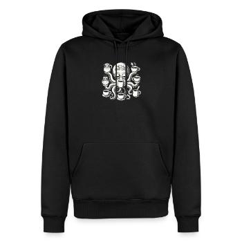 I need all eight cups - Men’s Premium Organic Hoodie - black - Front - Nico (187cm)