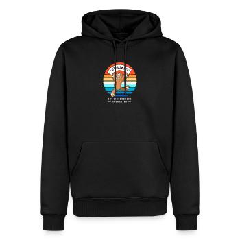 Bonhomme en pain d'épices de Noël en pain d'épices - Sweat à capuche Premium bio Homme - noir - Devant - Nico (187cm)