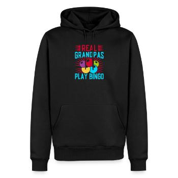 Bingo Game Real Grandpas Play Bingo - Männer Premium Bio Hoodie - Schwarz - Vorne - Nico (187cm)