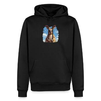 Wallabies Wallaby - Sweat à capuche Premium bio Homme - noir - Devant - Nico (187cm)