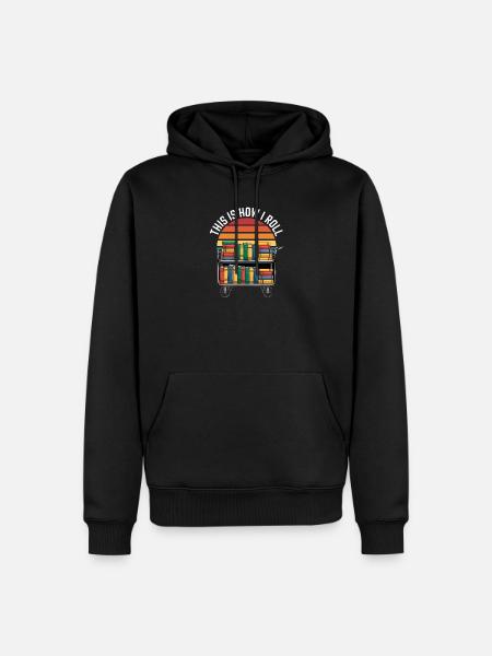 This Is How I Roll Bücherwagen Bibliothekar Lesen - Herre Premium økologisk hoodie - sort