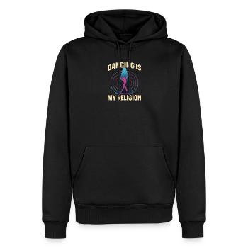  Dancing Is My Religion – Techno Rave - Männer Premium Bio Hoodie - Schwarz - Vorne - Nico (187cm)