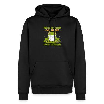 Frog Catcher Frog Fetcher Call Me Frog - Männer Premium Bio Hoodie - Schwarz - Vorne - Nico (187cm)