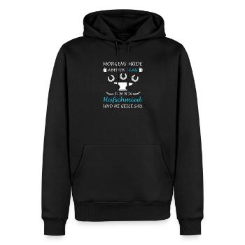 Hufschmied Pferdeschmiede Schmied Lustig - Männer Premium Bio Hoodie - Schwarz - Vorne - Nico (187cm)