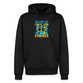 Forensic Science Major Have Seen Evidences - Men’s Premium Organic Hoodie - black - Front - Nico (187cm)
