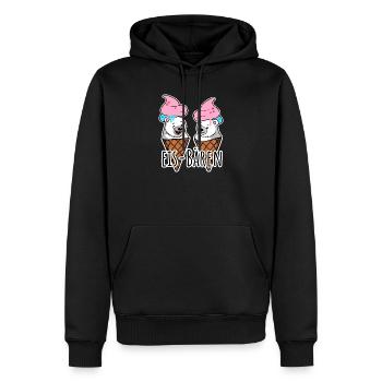Zwei leckere Eis Bären an der Eisdiele - Men’s Premium Organic Hoodie - black - Front - Nico (187cm)