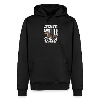 Seeotter Cartoon School Day - Männer Premium Bio Hoodie - Schwarz - Vorne - Nico (187cm)