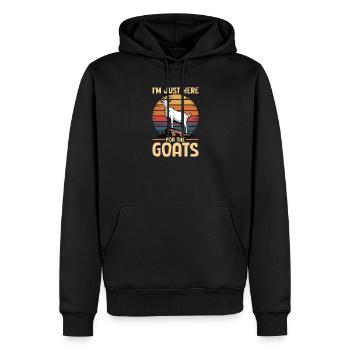 Funny Farm Animal Goat - Männer Premium Bio Hoodie - Schwarz - Vorne - Nico (187cm)