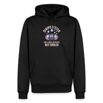 Tauchen Spruch Schwester Lustiges Tauchen Geschenk - Männer Premium Bio Hoodie - Schwarz - Vorne - Nico (187cm)