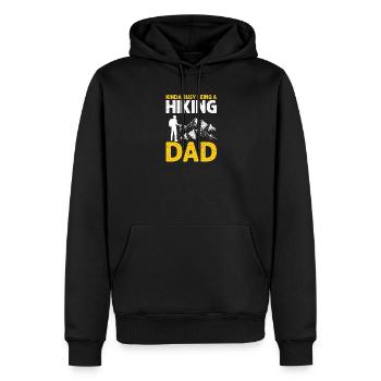 Kinda Busy Being a Hiking Dad Trail Life Humor - Männer Premium Bio Hoodie - Schwarz - Vorne - Nico (187cm)
