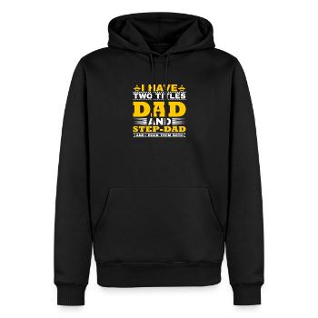 Meilleur papa du monde Cadeaux Père Noël - Sweat à capuche Premium bio Homme - noir - Devant - Nico (187cm)