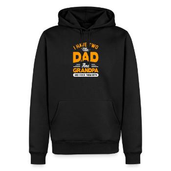 Bester Papa Der Welt Geschenke Weihnachten - Männer Premium Bio Hoodie - Schwarz - Vorne - Nico (187cm)