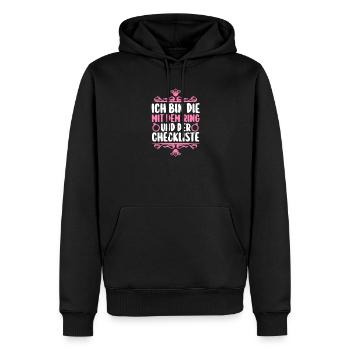 JGA Team Braut Junggesellinnenabschied - Männer Premium Bio Hoodie - Schwarz - Vorne - Nico (187cm)
