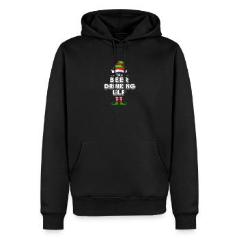 Elf Elf Cadeau de Noël Bière Fête Alcool - Sweat à capuche Premium bio Homme - noir - Devant - Nico (187cm)