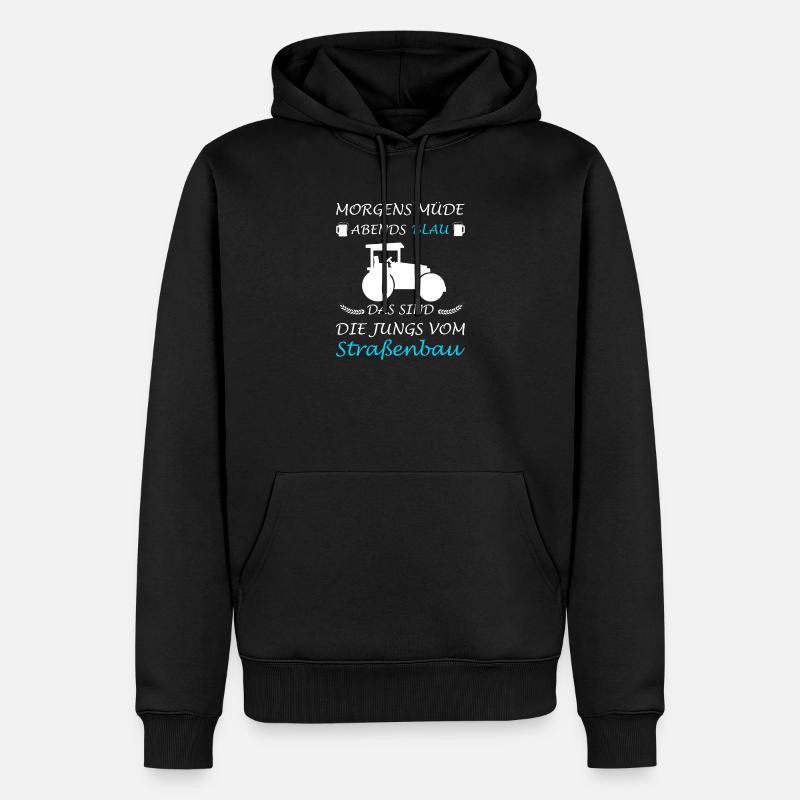 Straßenbau Straßenbauer Bauarbeiter - Männer Premium Bio Hoodie - Schwarz