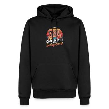  Coole Muttis Machen Schlagerparty Retro Karaoke - Männer Premium Bio Hoodie - Schwarz - Vorne - Nico (187cm)