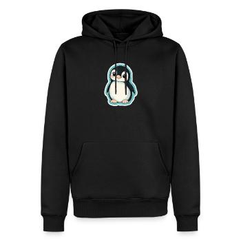 Pingouin - Sweat à capuche Premium bio Homme - noir - Devant - Nico (187cm)