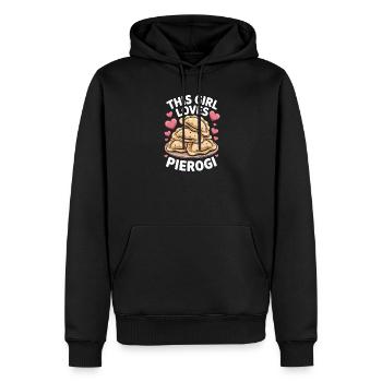 Pierogi Spruch Polnisch Lustiges Pierogi Geschenk - Männer Premium Bio Hoodie - Schwarz - Vorne - Nico (187cm)