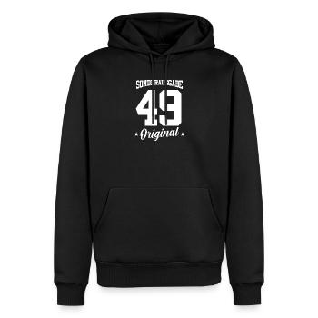 49 Geburtstag - Männer Premium Bio Hoodie - Schwarz - Vorne - Nico (187cm)