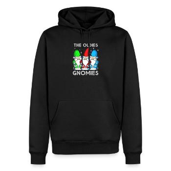 Gnome Grand-parents Grand-mère Grand-père Grand-mère Grand-père - Sweat à capuche Premium bio Homme - noir - Devant - Nico (187cm)