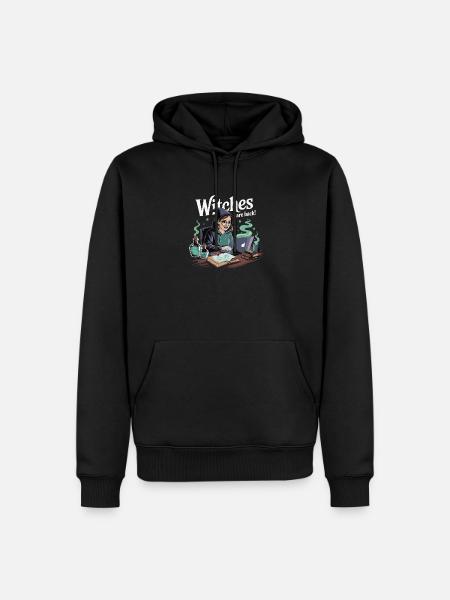 Witches Are Back Laptop - Men’s Premium Organic Hoodie - black