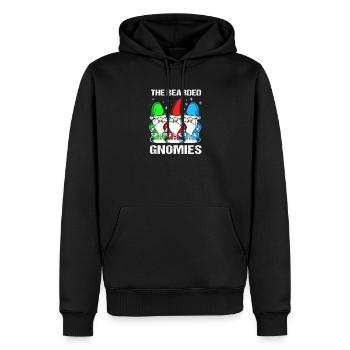 Gnome Bart - Sweat à capuche Premium bio Homme - noir - Devant - Nico (187cm)