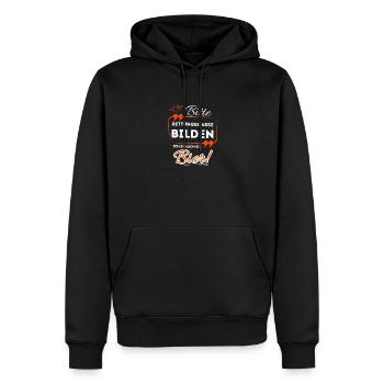 S’il vous plaît, formez une file d’attente, j’ai besoin d’une bière ! - Sweat à capuche Premium bio Homme - noir - Devant - Nico (187cm)