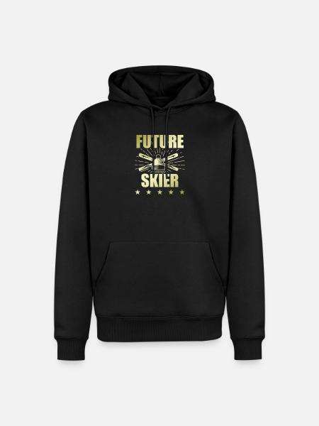 The future of skiing - Men’s Premium Organic Hoodie - black