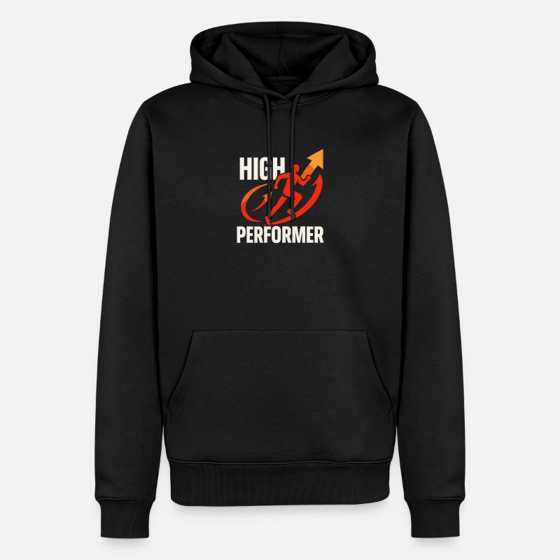 Conception de sprint haute performance - Sweat à capuche Premium bio Homme - noir