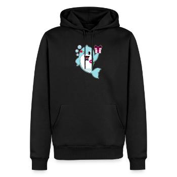 Delfin Bräutigam Fliege Hochzeit - Männer Premium Bio Hoodie - Schwarz - Vorne - Nico (187cm)