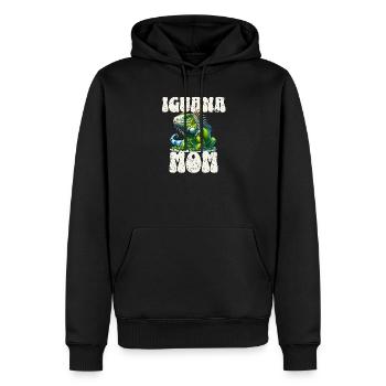 Leguan - Männer Premium Bio Hoodie - Schwarz - Vorne - Nico (187cm)