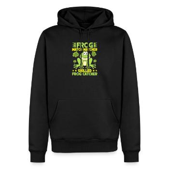 Frog Catcher Match Matcher Skilled Catcher Frog - Men’s Premium Organic Hoodie - black - Front - Nico (187cm)