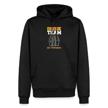 JGA Team Bräutigam Junggesellenabschied - Männer Premium Bio Hoodie - Schwarz - Vorne - Nico (187cm)