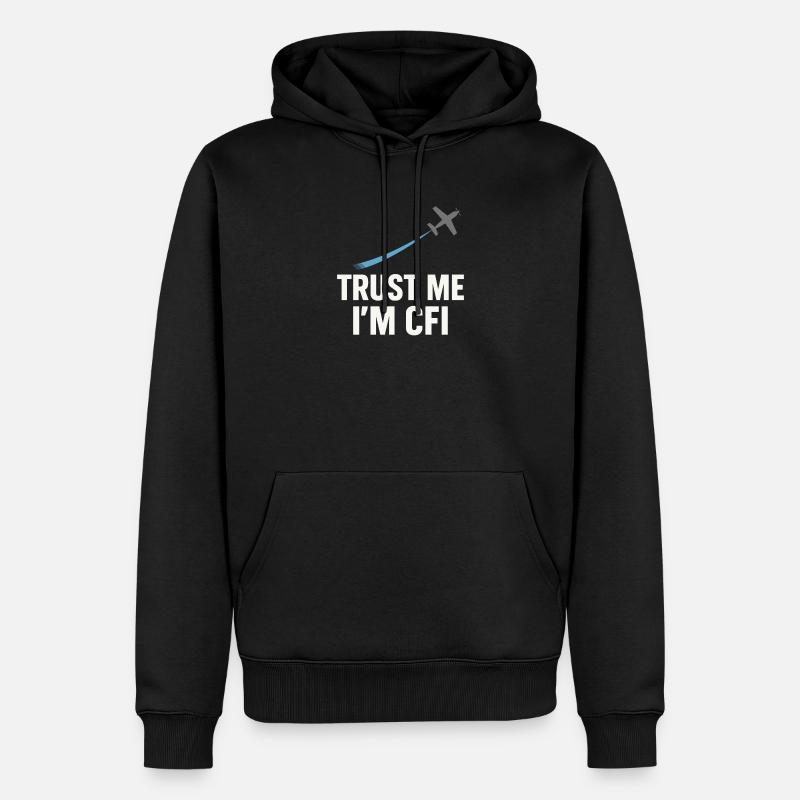 Fluglehrer Cfi Pilot Luftfahrtlehrer - Männer Premium Bio Hoodie - Schwarz