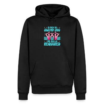 Natation synchronisée Natation artistique Sports nautiques - Sweat à capuche Premium bio Homme - noir - Devant - Nico (187cm)