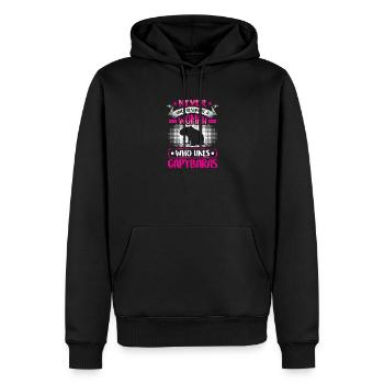 Le capybara sous-estime le capybara - Sweat à capuche Premium bio Homme - noir - Devant - Nico (187cm)